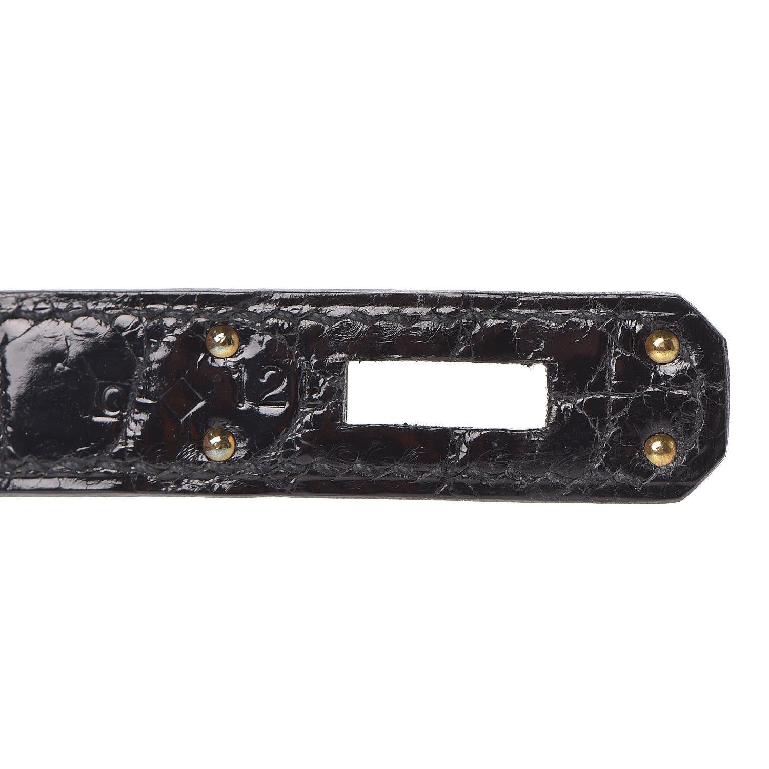 Hermes Shiny Niloticus Crocodile Kelly Cut Pochette Black 14 of 28