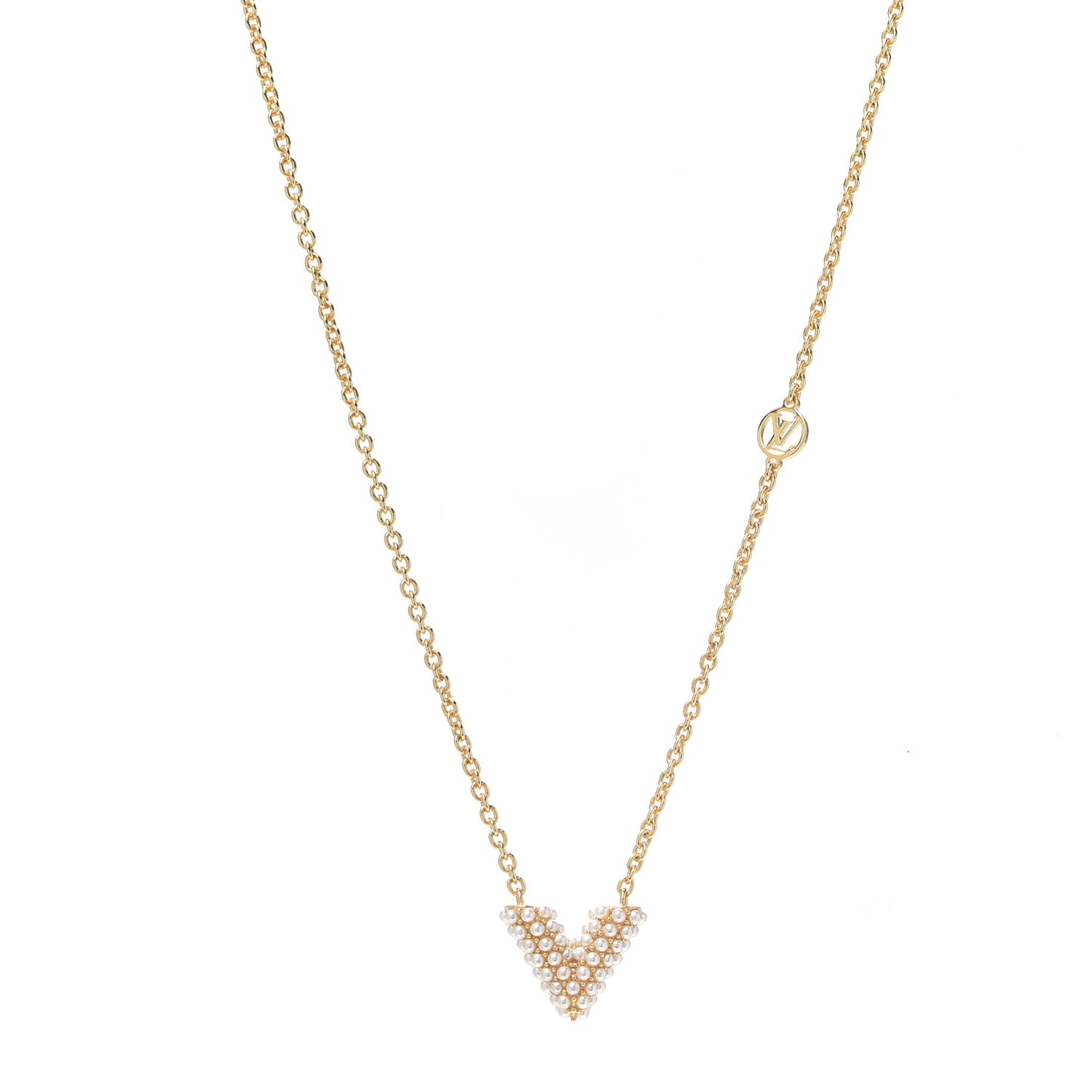 Essential V Perle Necklace Gold