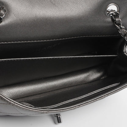 Chanel Lambskin Quilted Extra Mini Flap Dark Silver 6 of 8