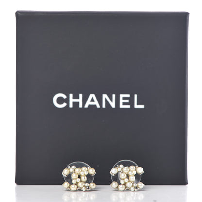 Chanel Pearl CC Earrings Silver 5 of 5