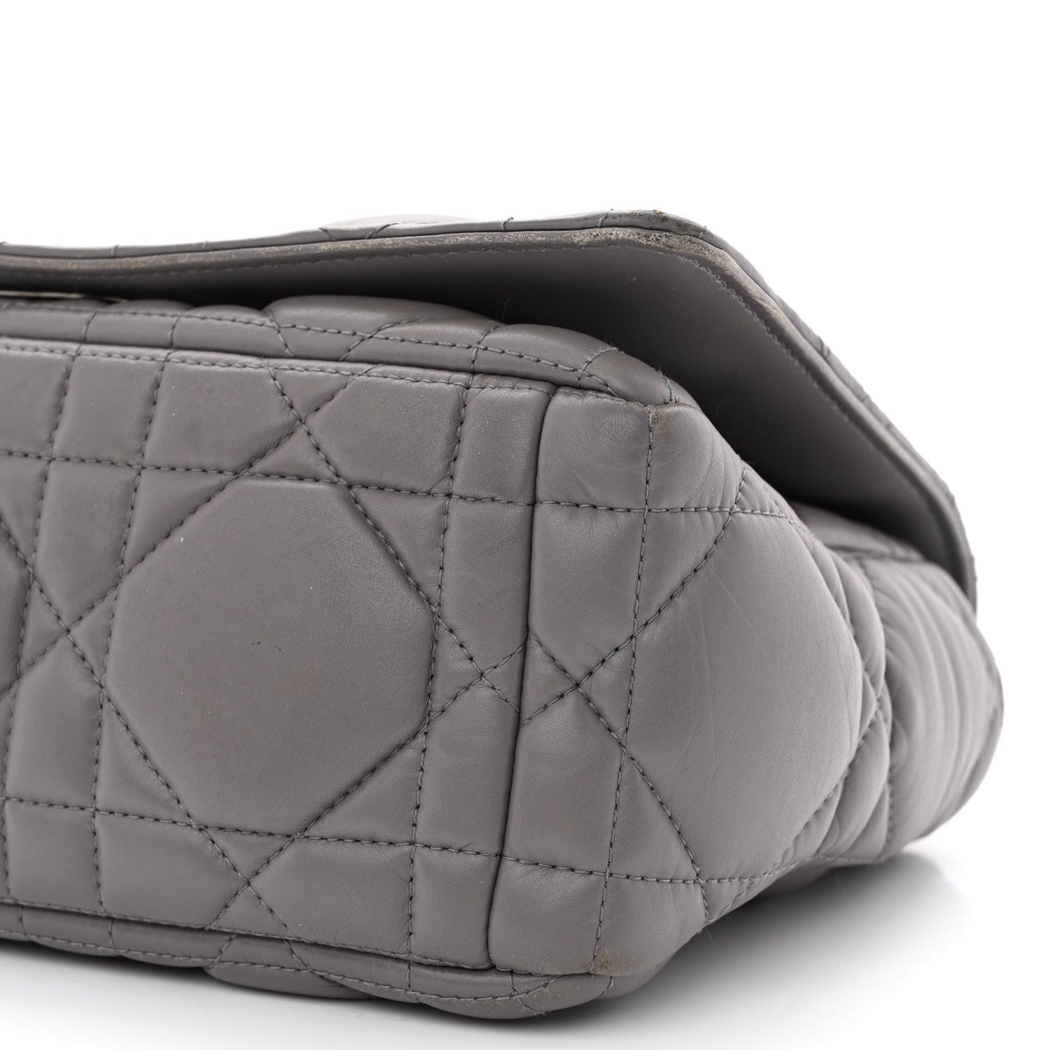 Christian Dior Calfskin Macrocannage Medium Caro Bag Iron Grey 10 of 10