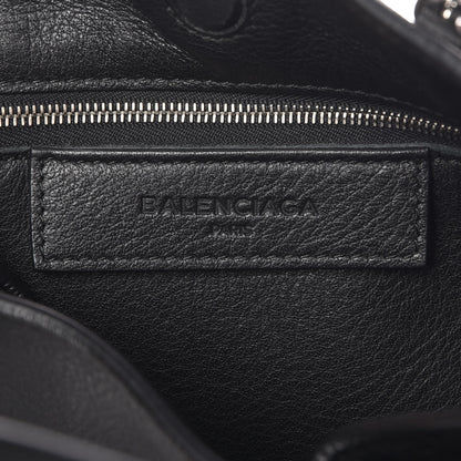 Balenciaga Grained Calfskin Papier Mini A4 Zip Around Tote Black 6 of 7