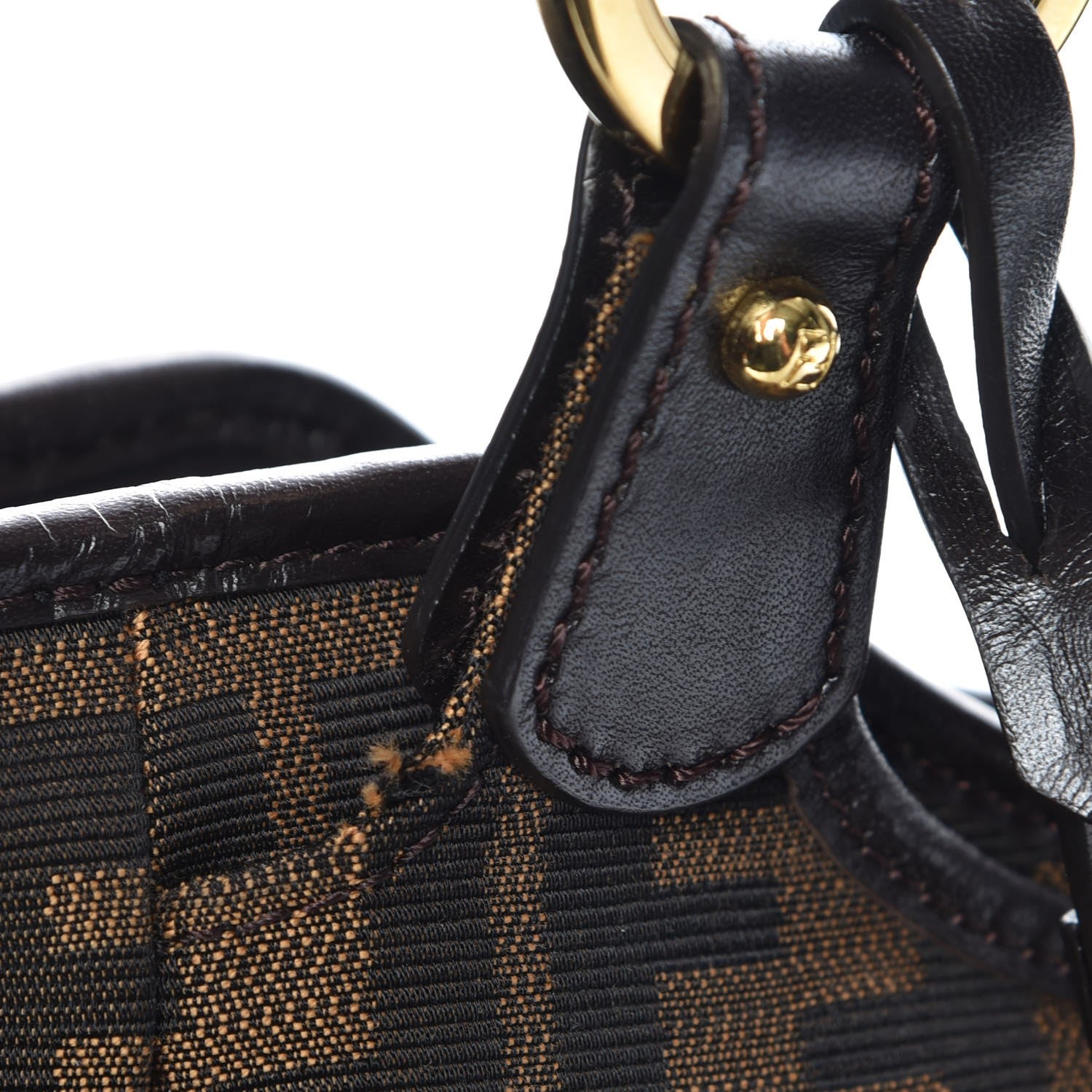 Fendi Zucca Small Chef Shopping Tote Tobacco Moro 9 of 11