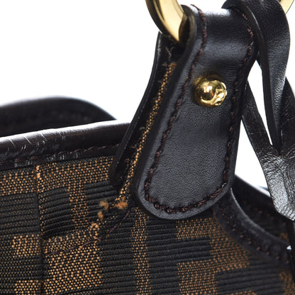 Fendi Zucca Small Chef Shopping Tote Tobacco Moro 9 of 11