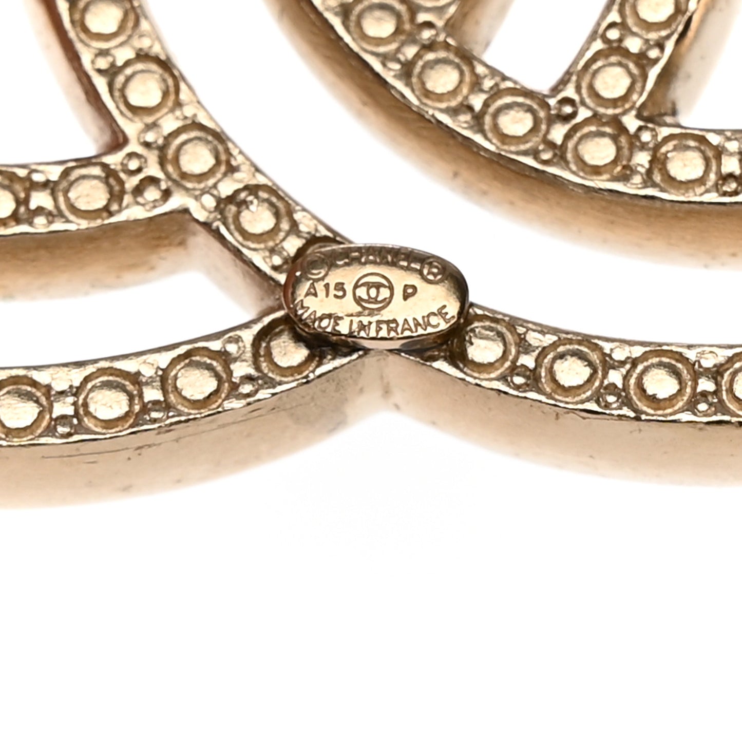 Crystal CC Brooch Light Gold