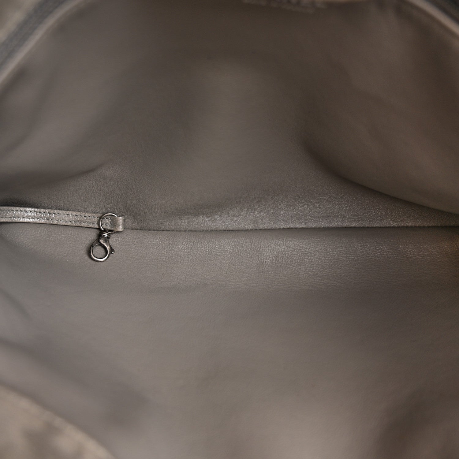 Chanel Iridescent Calfskin CC East West Shopping Tote Light Grey 6 of 17