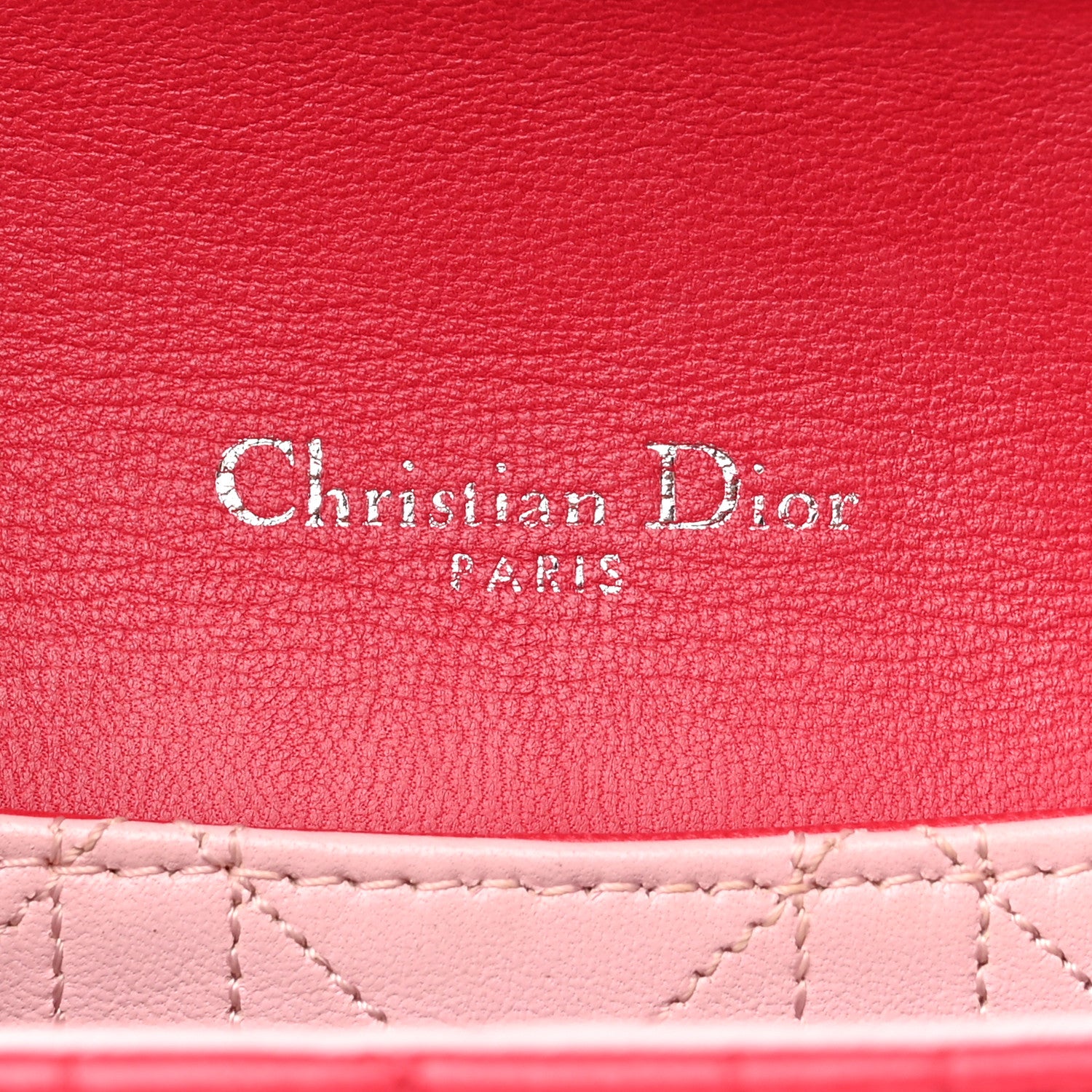 Christian Dior Lambskin Cannage Miss Dior Promenade Pouch Fuchsia 8 of 14