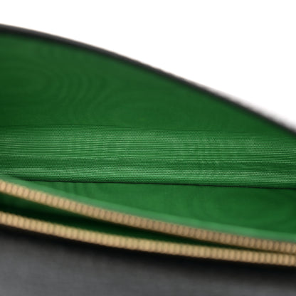 Gucci X ADIDAS Monogram Textured Dollar Calfskin Trefoil Embossed Wallet On Chain Blue 5 of 11
