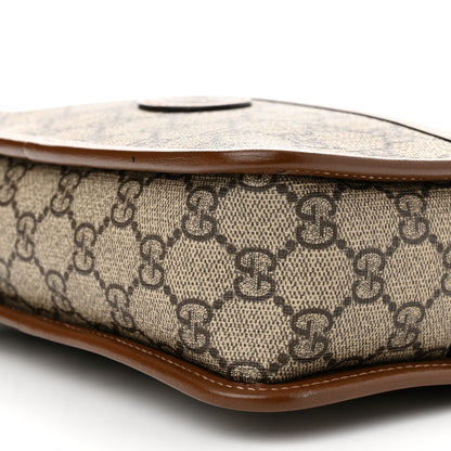 Gucci GG Supreme Monogram Azalea Calfskin Mini Retro Interlocking G Shoulder Bag Beige Ebony Brown Sugar 10 of 11