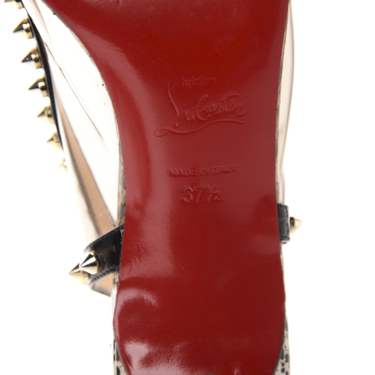 Christian Louboutin Patent Cosmo PVC Manovra 70 Pumps 37.5 White Smoke 12 of 14