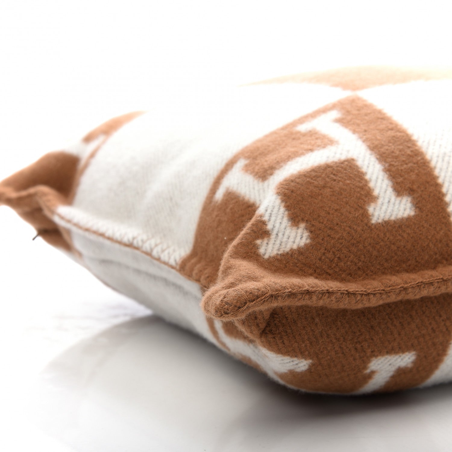 Hermes Wool Cashmere Avalon Pillow PM Ecru Camel 4 of 7