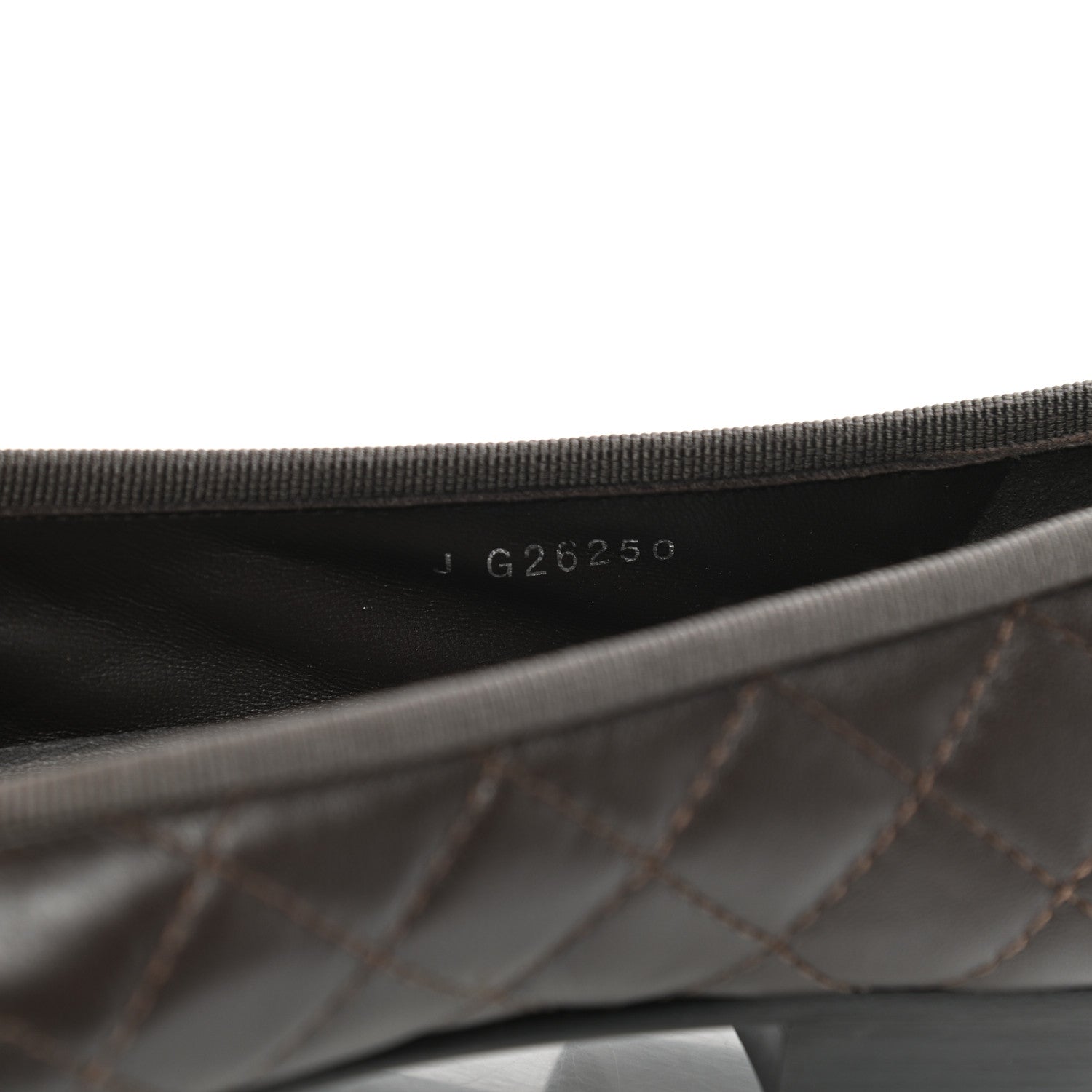 Chanel Lambskin Quilted CC Cap Toe Ballerina Flats 38 Dark Brown 8 of 8