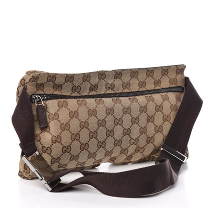 Gucci GG Monogram Double Pocket Belt Bag Dark Brown 3 of 11