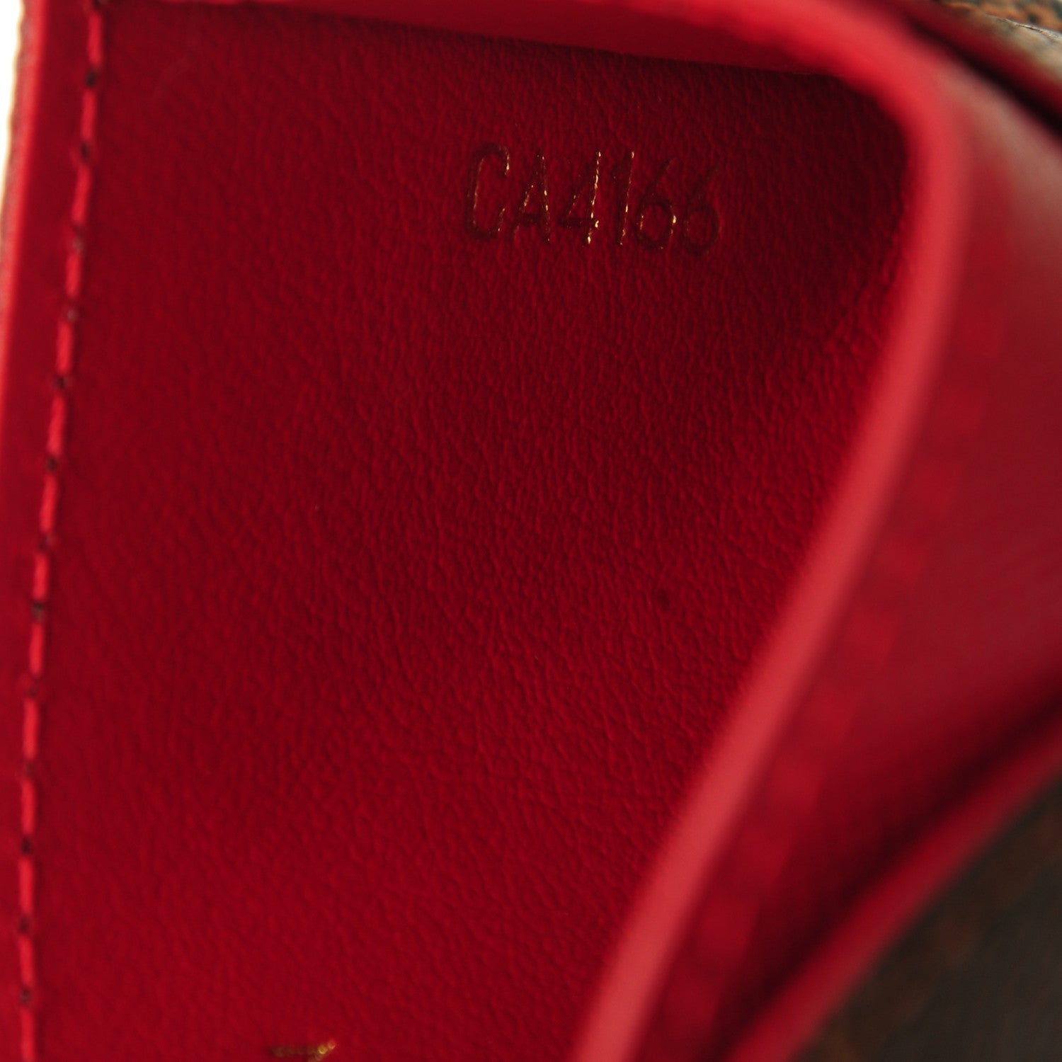 Louis Vuitton Damier Ebene Caissa Card Holder Cherry 6 of 6