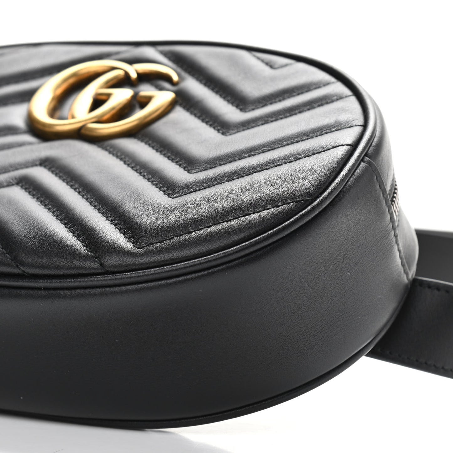 Calfskin Matelasse GG Marmont Belt Bag 85 34 Black