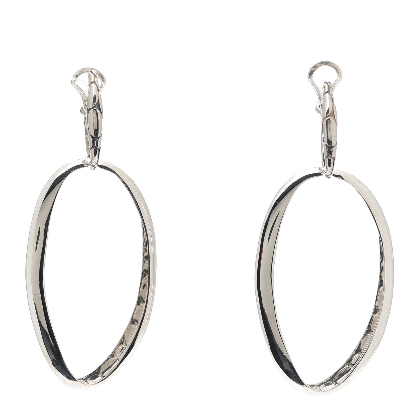 Sterling Silver Kali Pebble Door Knocker Earrings