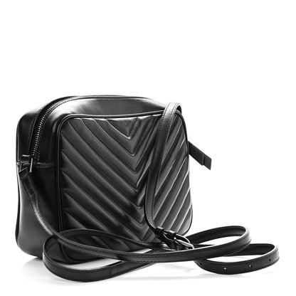 Saint Laurent Calfskin Matelasse Monogram Lou Camera Bag Black 2 of 7