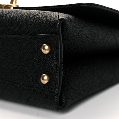Chanel Grained Calfskin Small Stitched Flap Black 9 of 10