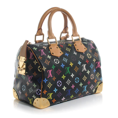Louis Vuitton Monogram Multicolor Speedy 30 Black 3 of 8