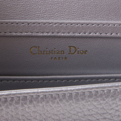 Christian Dior Metallic Grained Calfskin Baby Diorama Flap Bag Silver 5 of 6