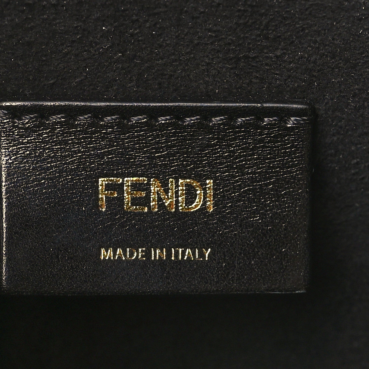 Fendi Vitello Fluffy Logo Vertical Box Yellow Box Black 6 of 9