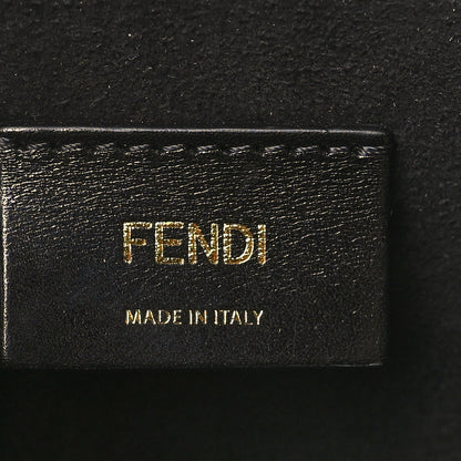 Fendi Vitello Fluffy Logo Vertical Box Yellow Box Black 6 of 9