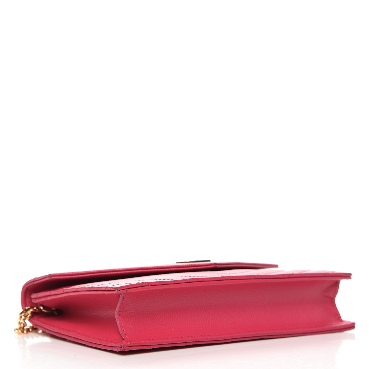 Grain De Poudre Matelasse Chevron Monogram Envelope Chain Wallet Bubblegum