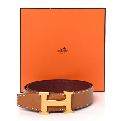 Hermes Epsom 32mm H Belt 80 32 Rouge H Gold 6 of 6