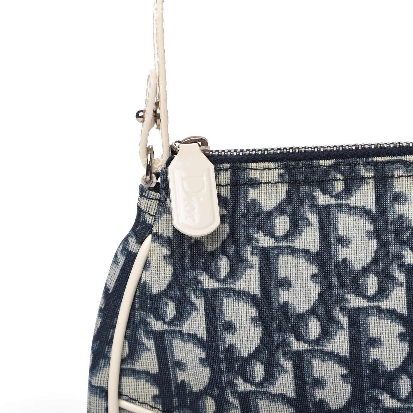 Monogram Mini Saddle Pochette White Blue