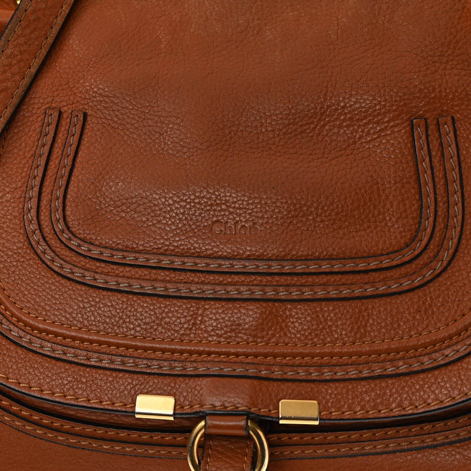 Chloe Calfskin Medium Marcie Satchel Tan 8 of 22