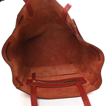 Celine Soft Grained Calfskin Small Belt Cabas Fox Red 5 of 8