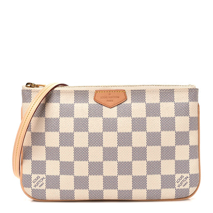 Louis Vuitton Damier Azur Double Zip Pochette 1 of 11