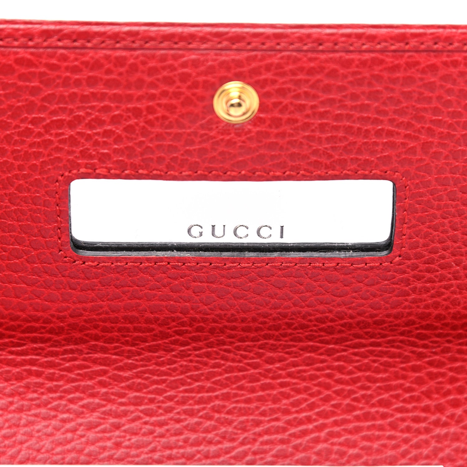 Gucci Dollar Calfskin Petite GG Marmont Wallet Chain Bag Hibiscus Red 5 of 9