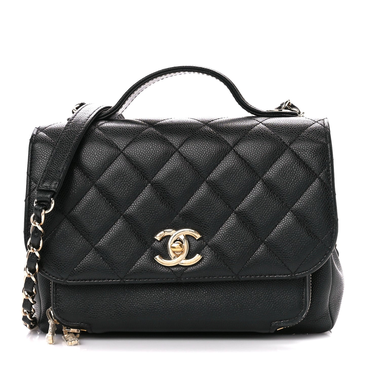 Caviar Quilted Medium Business Affinity Flap Black