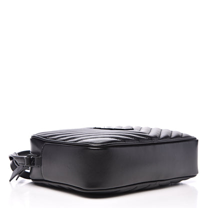 Saint Laurent Calfskin Matelasse Monogram Lou Camera Bag Black 3 of 9