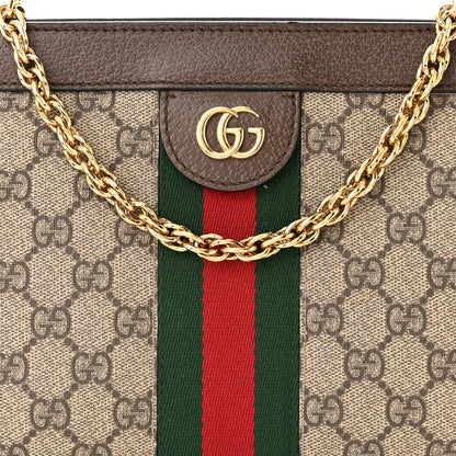 Gucci GG Supreme Monogram Web Small Ophidia Chain Shoulder Bag Brown 8 of 13