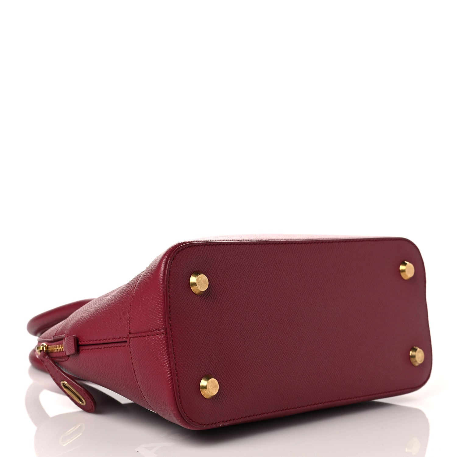 Balenciaga Signature Grained Calfskin Logo S Ville Top Handle Bag Rouge Grenat White 4 of 11