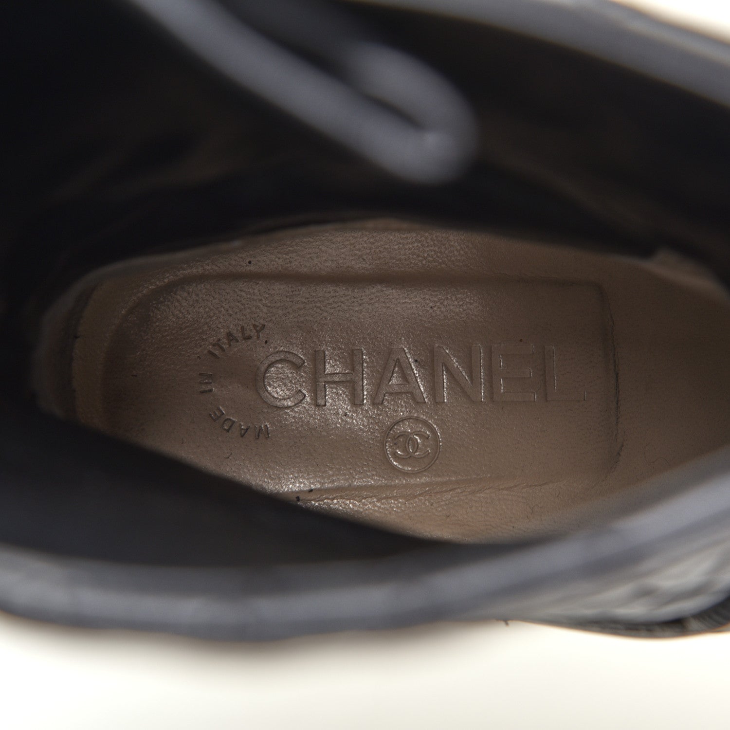 Chanel Calfskin Quilted Biker Boots 36.5 Black 6 of 9