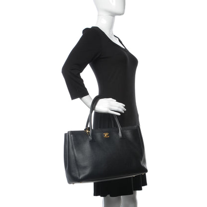 Chanel Calfskin Cerf Shopper Tote Black 3 of 8