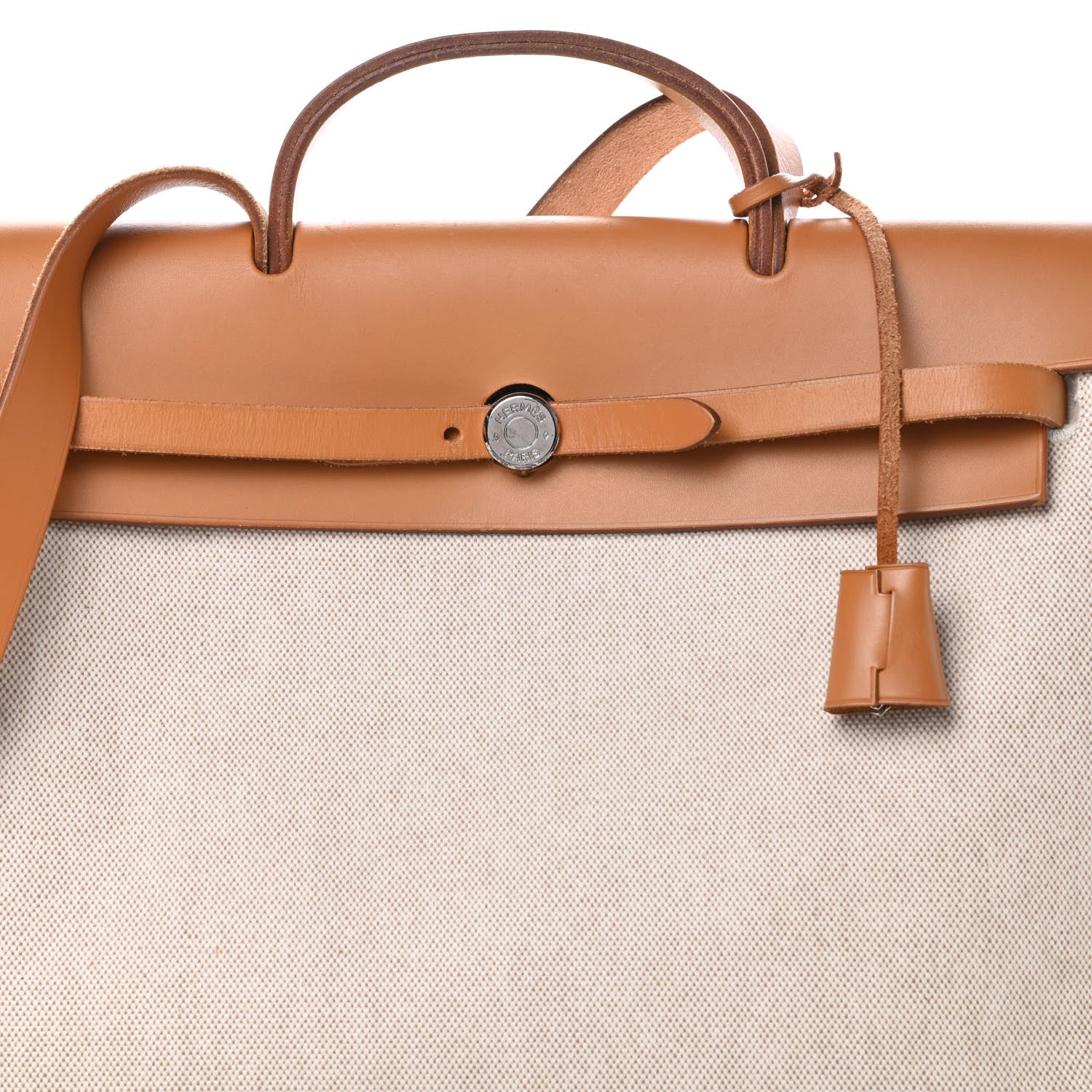 Hermes Toile Vache Calfskin Herbag 39 MM Natural 9 of 12