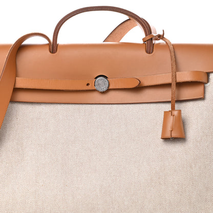 Hermes Toile Vache Calfskin Herbag 39 MM Natural 9 of 12