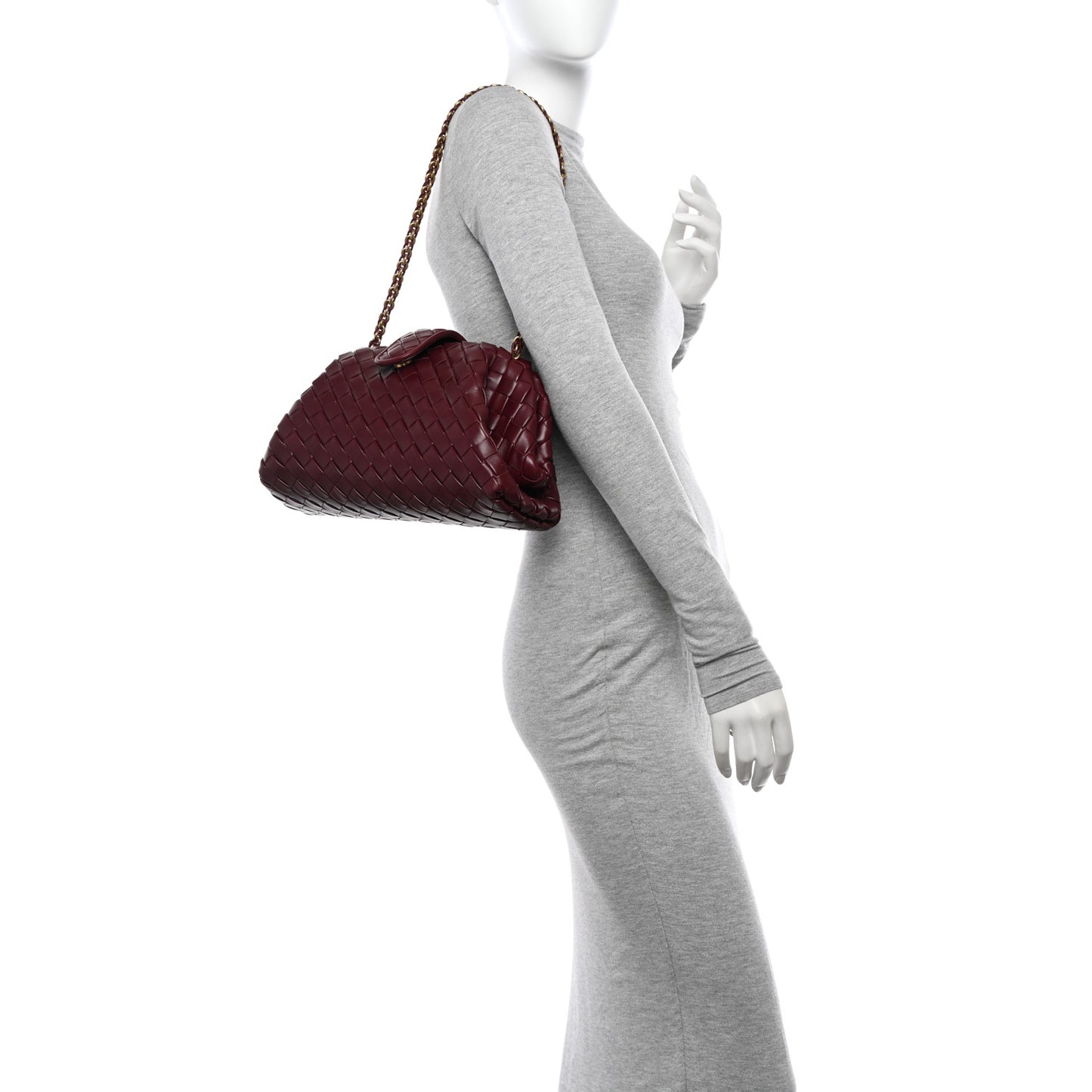 Nappa Intrecciato Teen The Lauren 1980 Clutch With Chain Barolo