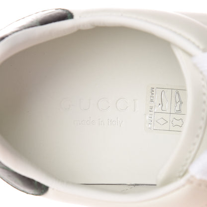 Gucci Calfskin Crocodile Web Womens Ace Sneakers 35.5 White Green 7 of 10