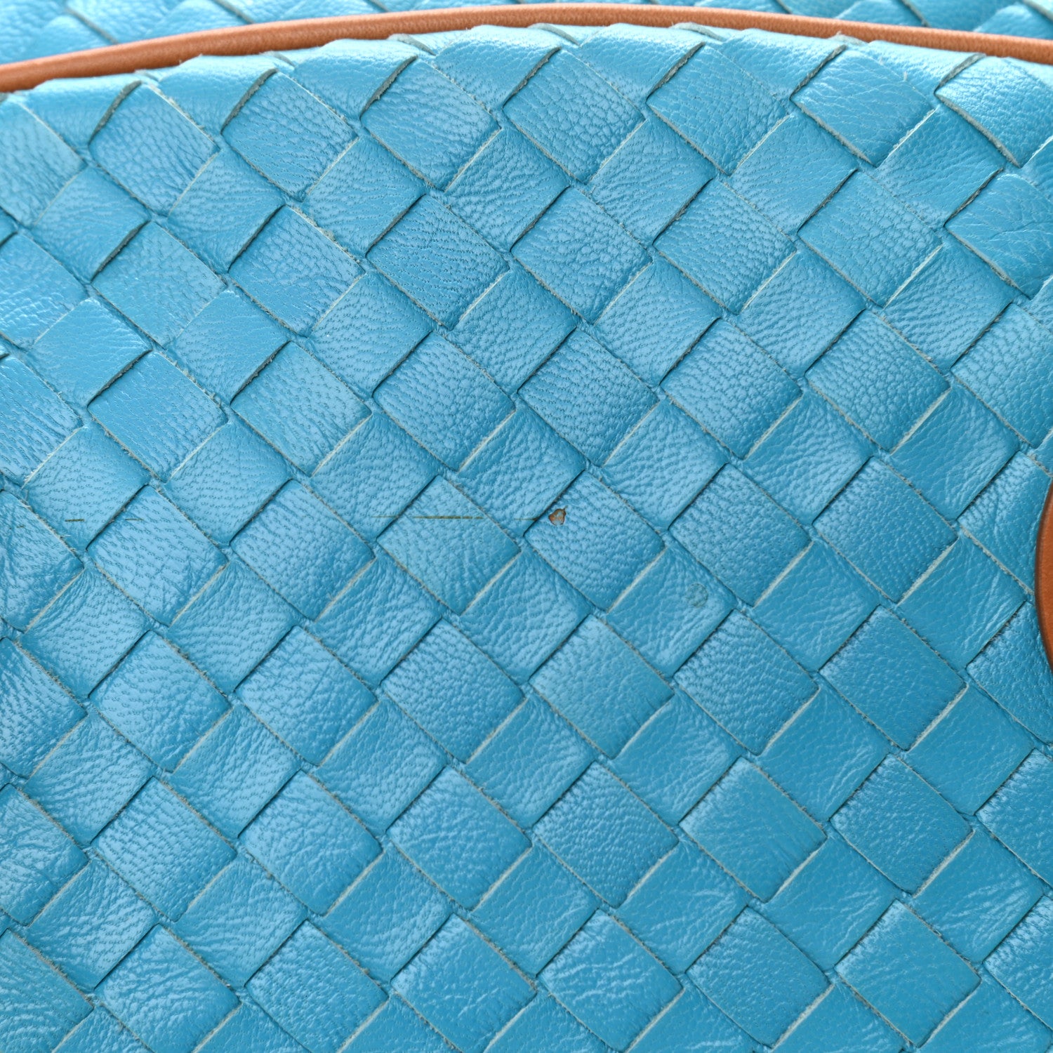 Bottega Veneta Nappa Intrecciato Bowling Bag Blue 9 of 13