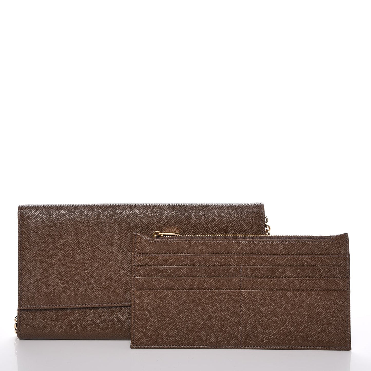 Dauphine Chain Flap Clutch Brown
