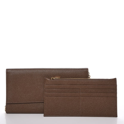 Dolce & Gabbana Dauphine Chain Flap Clutch Brown 5 of 12