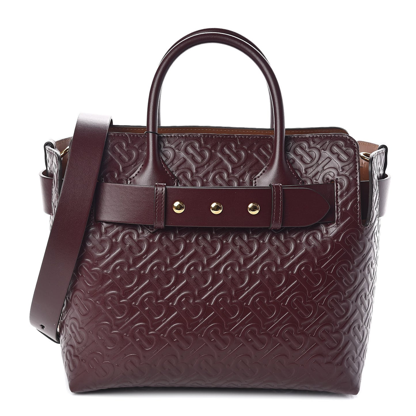 Calfskin Embossed Monogram Small Belt Bag Oxblood