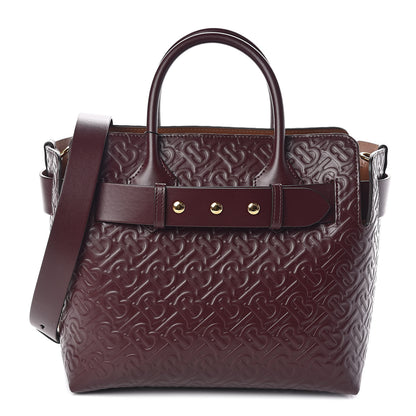Burberry Calfskin Embossed Monogram Small Belt Bag Oxblood 1 of 10