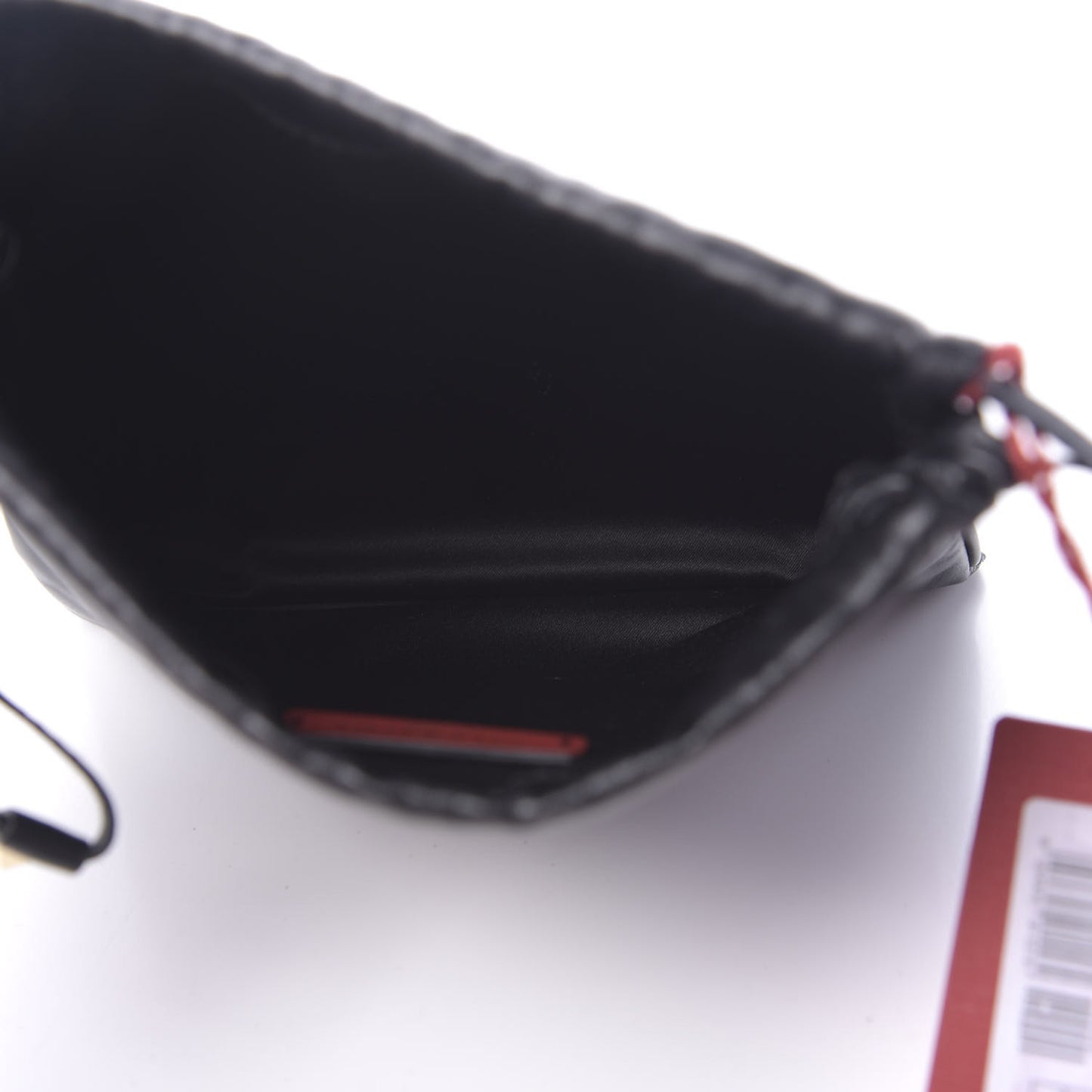 Calfskin Rockstud Drawstring Pouch Black