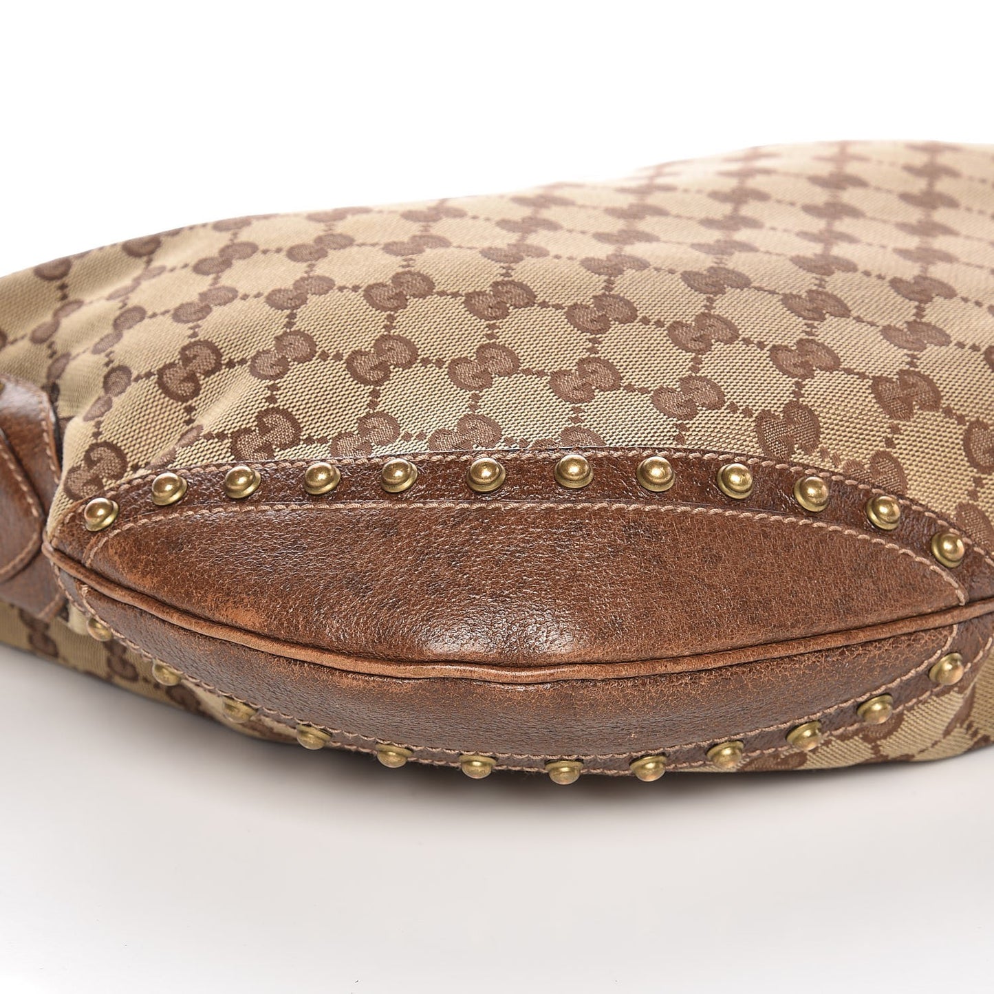 Monogram Pelham Studded Shoulder Bag Brown